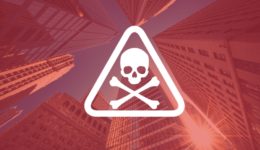 skyscrapers in a finance district